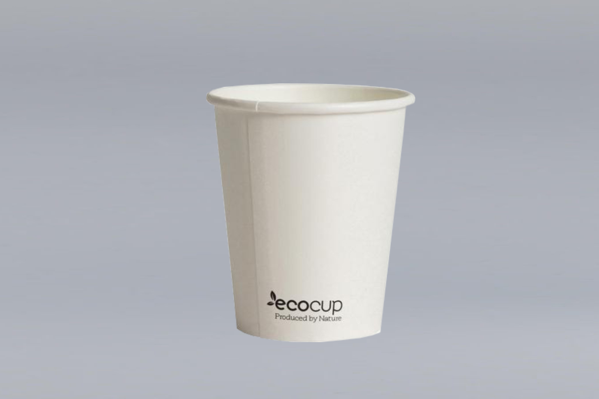 Single Wall White Coffee Cups + Lids
